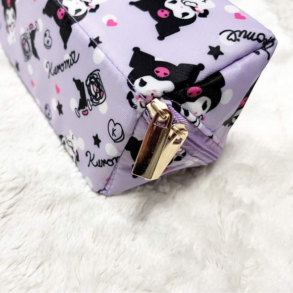 Sanrio Kuromi Purple Pencil Case Makeup Case Cute Make Up Bag - Picture 3 of 4